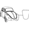 Joint de capot avant pour Volkswagen Coccinelle berline et cabriolet de 1949 à 07/60