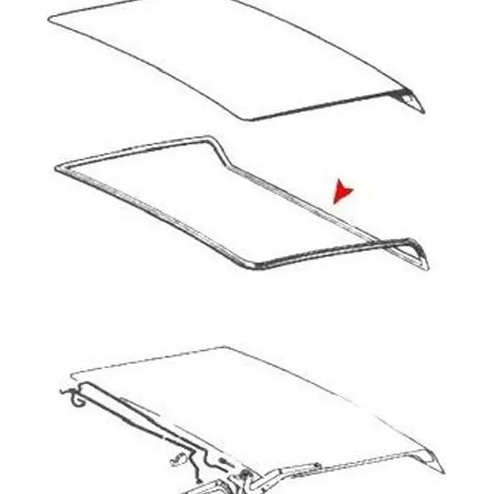Joint de coffre pour Mercedes W113 Pagode