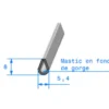 Joint de finition au profil en U - 5,4 x 8 mm