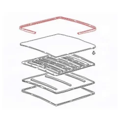 Joint de grand toit ouvrant central pour VOLKSWAGEN Transporter T25 (05/1979-07/1992)