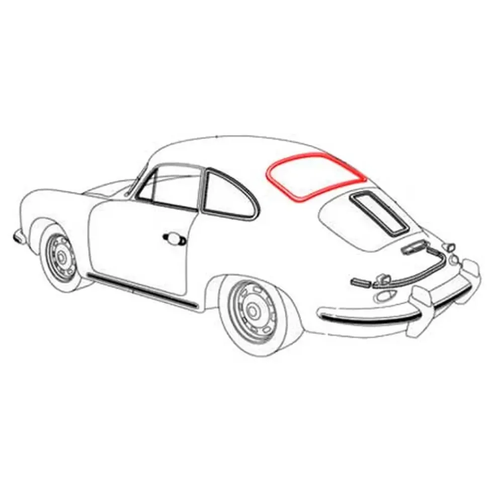 Joint de lunette arrière pour Porsche 356 Coupé B T6 et C (1962-1965)