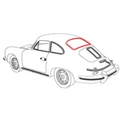 Joint de lunette arrière pour Porsche 356 Coupe pré A, A et B T5 (1950-1961)