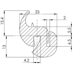Joint de pare-brise pour 2cv (02/1970-07/1990) - Qualité premium