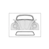 Joint de pare-brise pour Volkswagen Coccinelle berline modèle 1303 (sauf cabriolet)