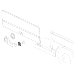 Joint de poignée petit modèle de porte de soute pour VOLKSWAGEN Transporter T25 Pick-up (05/1979-07/1992)
