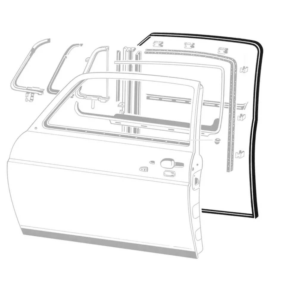 Joint de porte avant gauche pour Volkswagen Type 3 (04/1961 -08/1974) - Qualité allemande