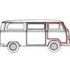 Joint de porte droite pour VOLKSWAGEN Combi Bay Window (08/1967-07/1979)