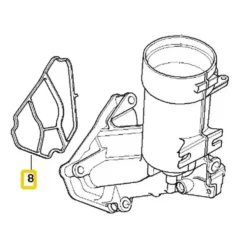 Joint de porte filtre à huile pour Bmw Série 3 E46 Berline, Touring, Compact, Coupé et Cabriolet (03/2001-08/2006)