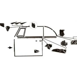 Joint de porte gauche pour VOLKSWAGEN Coccinelle Cabriolet (08/1964-12/1979)