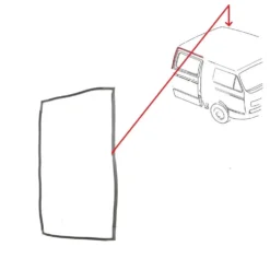 Joint de porte latérale arrière gauche pour VOLKSWAGEN Transporter T25 pick-up double cab (05/1979-07/1992)
