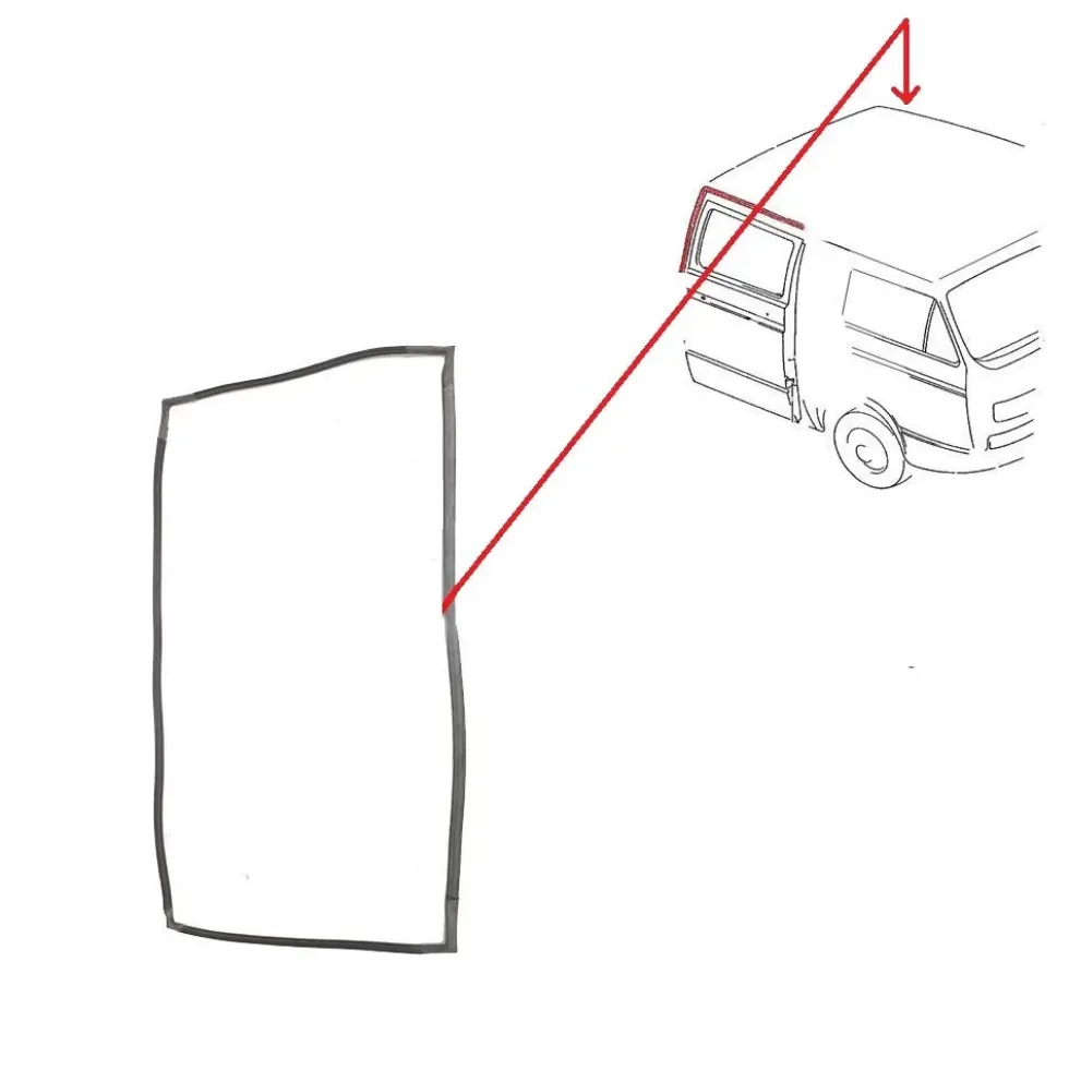 Joint de porte latérale arrière gauche pour VOLKSWAGEN Transporter T25 pick-up double cab (05/1979-07/1992)