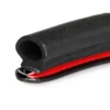 Joint de porte noir à armature métallique - 22,5 x 14 mm