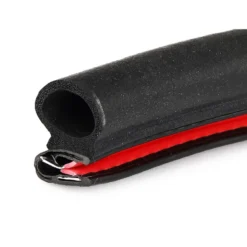 Joint de porte noir à armature métallique - 22,5 x 14 mm
