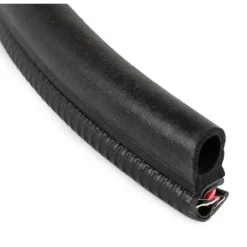 Joint de porte noir à armature métallique - 22,5 x 14 mm