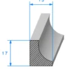 Joint de porte noir - 15 x 17 mm
