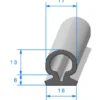 Joint de porte - 16 x 20 mm