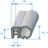 Joint de porte 18,5 x 15 mm
