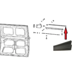 Joint de rail de porte coulissante - 17 x 10 x 2 mm
