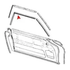 Joint de vitre droit pour Mercedes W113 Pagode