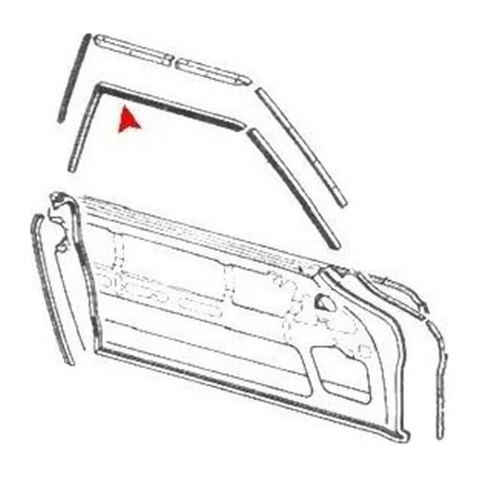 Joint de vitre droit pour Mercedes W113 Pagode