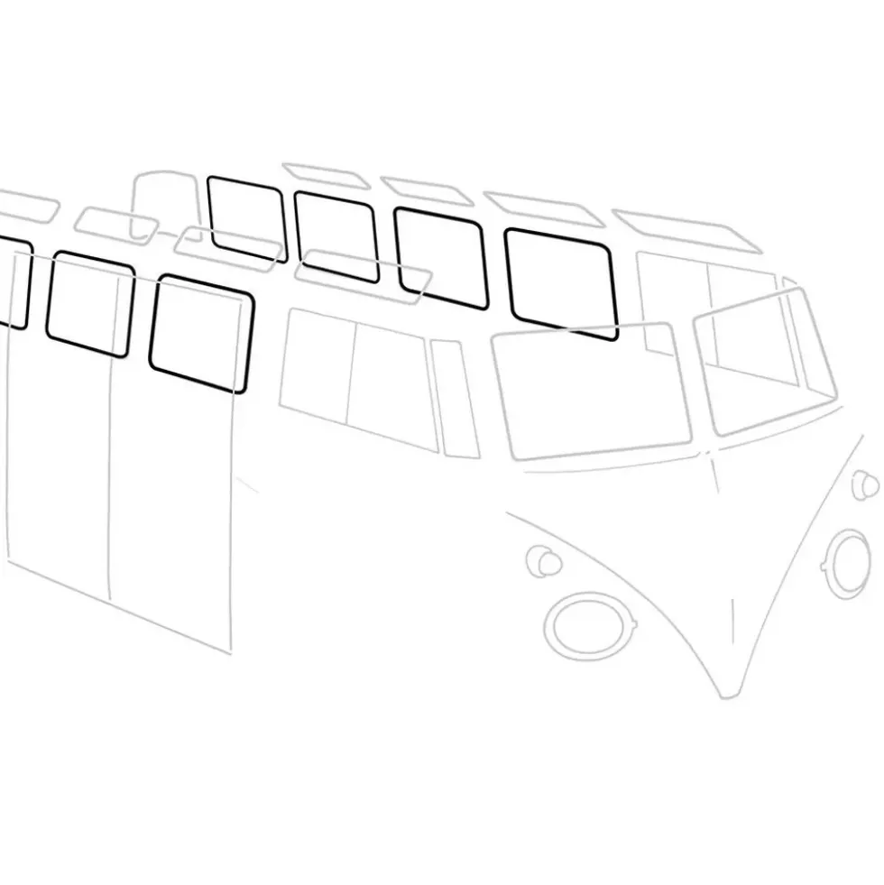 Joint de vitre latérale fixe pour VOLKSWAGEN Combi Split Brazil (1957-1975) - Qualité Allemande