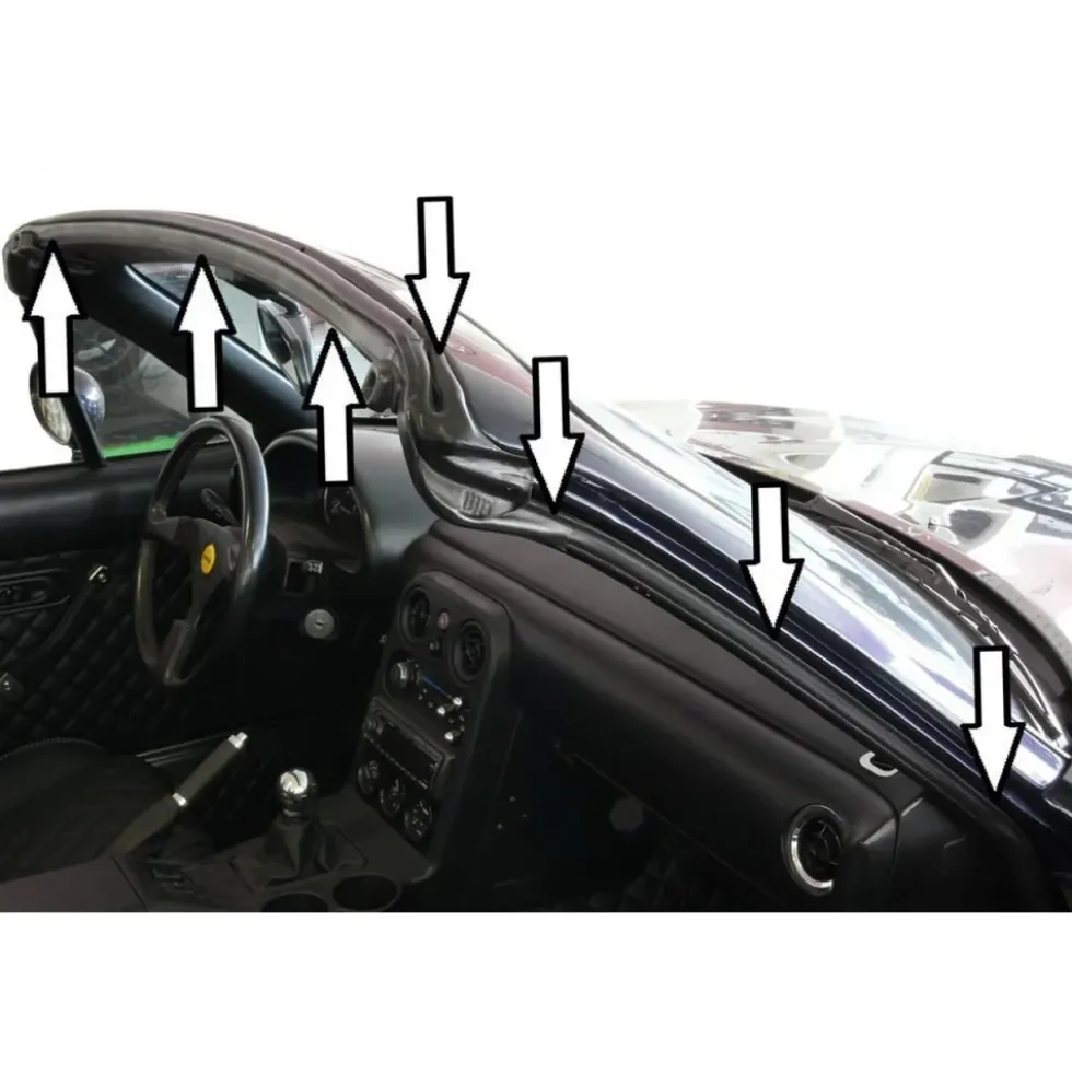 Joint entre cadre de pare-brise et habitacle pour Mazda MX5 NA