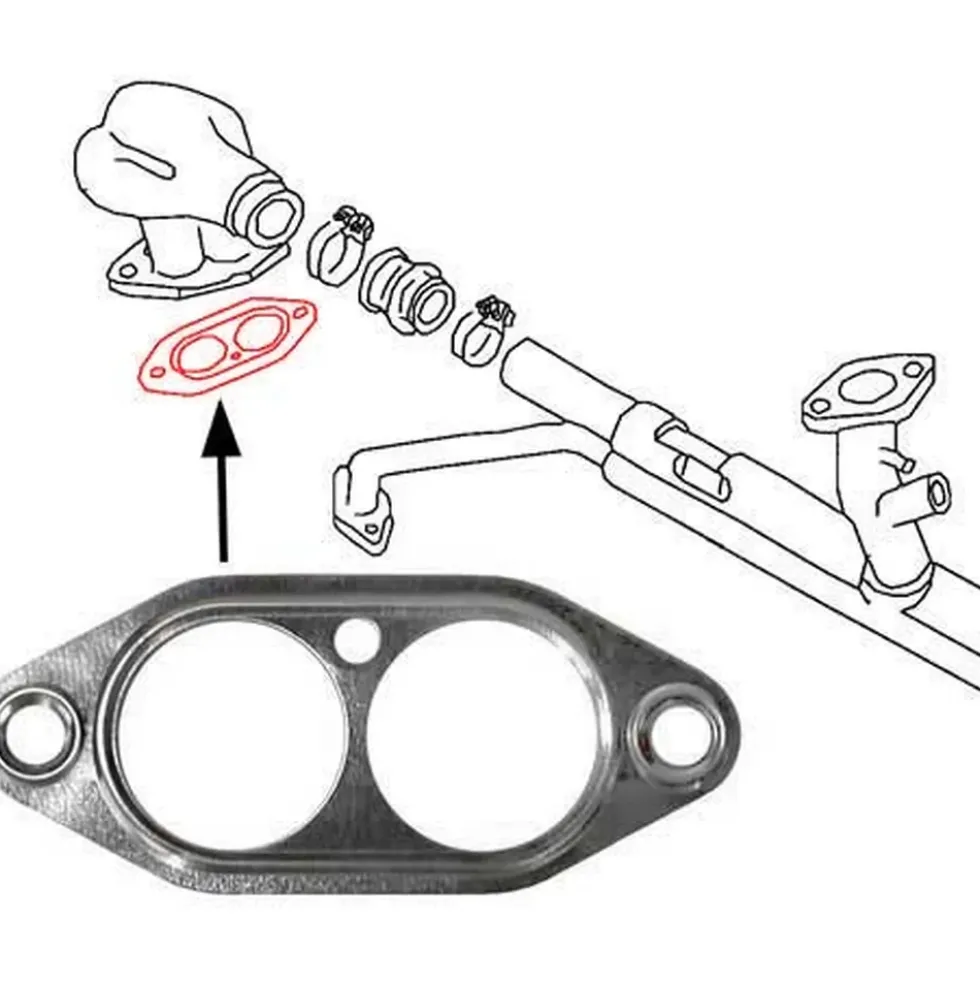 Joint entre culasse et tubulure pour moteur Volkswagen 1300 / 1600 double admission