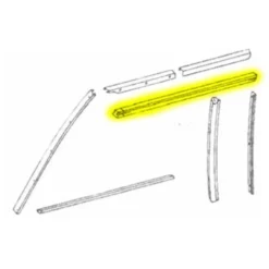 Joint gauche entre vitre et capote pour Mercedes SL R107