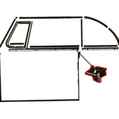 Joints haut de montant arrière pour Volkswagen Coccinelle 1500 / 1302 Cabriolet - 2 pièces