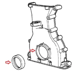 Joint spi de vilebrequin côté distribution El Ring pour Bmw Série 3 E46 (04/1997-08/2006)