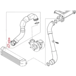 Joint sur conduite d'air de suralimentation pour BMW E60/E61 535d