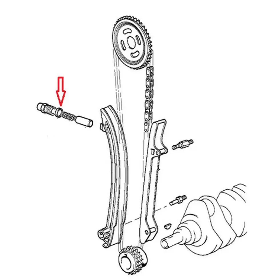 Joint sur tendeur de chaine de distribution principale pour BMW E36 depuis09/94 (Origine BMW)