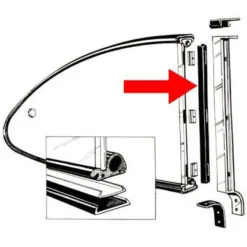 Joints verticaux de Popout pour Karmann Ghia 56 ->59 - par 2