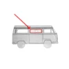 Joint vitre latérale type "Jalousie" Westfalia pour VOLKSWAGEN Combi Bay Window (1968-1979)