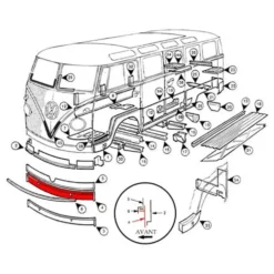Jupe avant extérieure pour VOLKSWAGEN Combi Split Brazil (1957-1975)