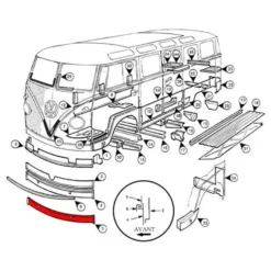 Jupe avant extérieure pour VOLKSWAGEN Combi Split Brazil (1957-1975)