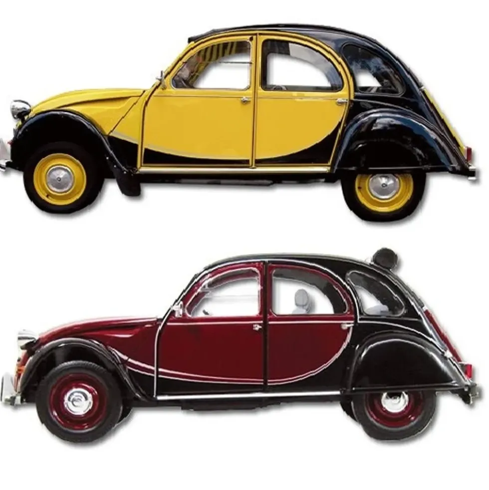Kit d'autocollants Charleston pour 2CV berline - noir et gris
