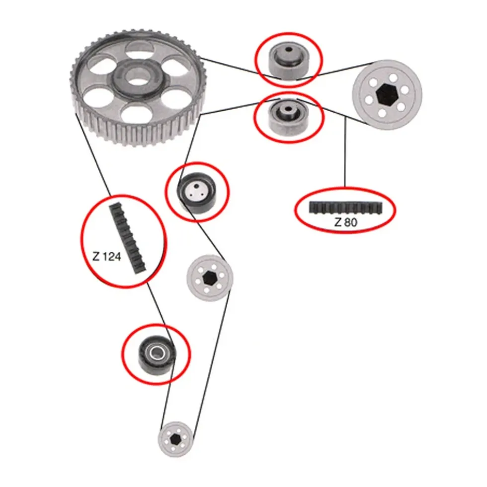 Kit de distribution pour Audi 100 91 ->94