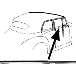 Lèche-vitre extérieur avant droit pour Volkswagen Coccinelle Cabriolet (08/1965-)