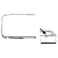 Lèche-vitre extérieur droit chromé pour Volkswagen Coccinelle Berline (09/1952-07/1964)