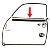Lèche vitre intérieur pour Karmann Ghia 55 ->74