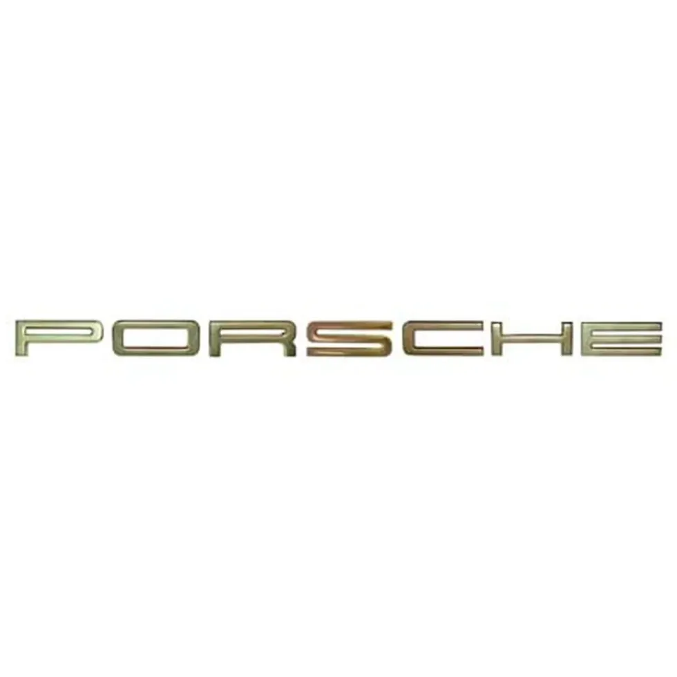 Lettrage "PORSCHE" doré de capot moteur pour Porsche 911 et 914