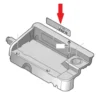 Logo 1.6 16V chromé de cache moteur plastique pour VW Golf 4 et Bora 1.6L 16V (05/1999-04/2001) - moteurs ATN AUS