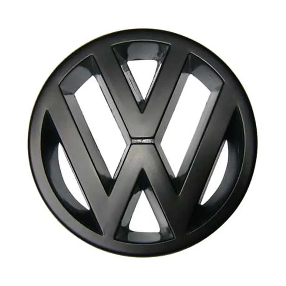 Logo VW 95mm noir de calandre pour VW Golf 1 Cabriolet Caddy Golf 2 ou 3 Jetta 2 et Corrado (1987-)