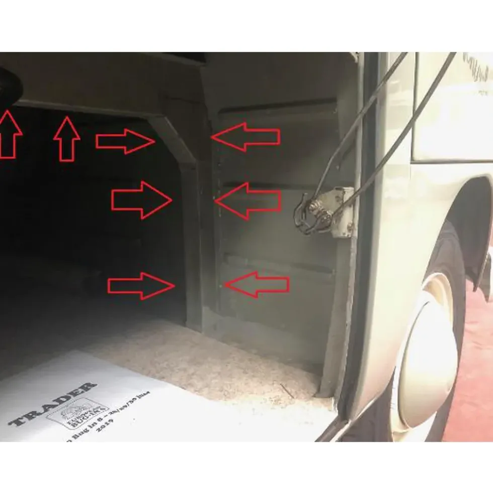 Longitudes de renfort sous lit de chargement pour VOLKSWAGEN Combi Split Brazil Pick-up simple cabine (1957-1975)