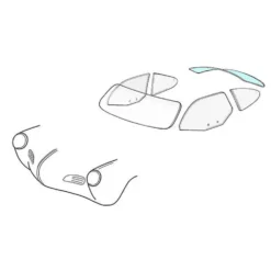 Lunette arrière non dégivrante pour VOLKSWAGEN Karmann Ghia coupé (08/1955-07/1974)