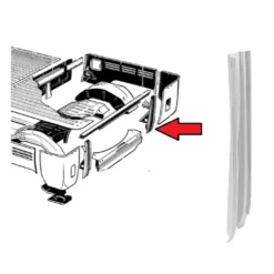 Montant intérieur droit de compartiment moteur pour Bus VW Combi Split Pick-up ->67