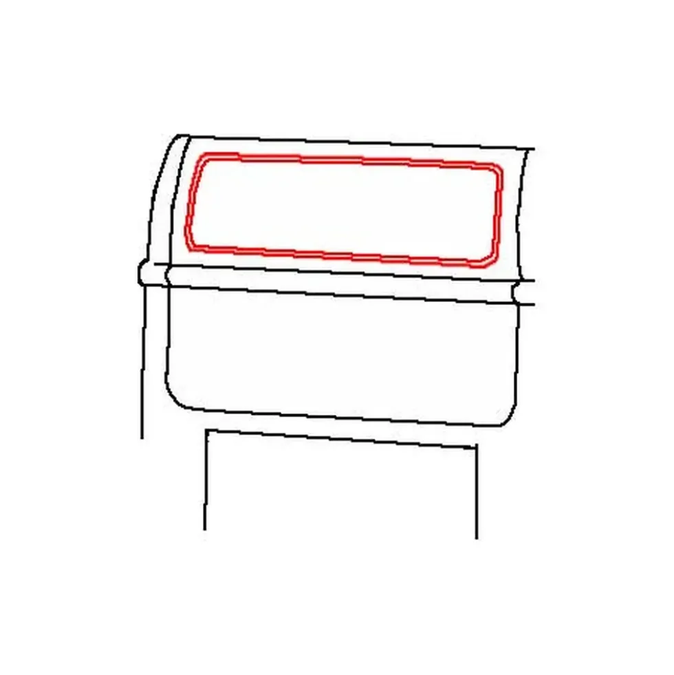 Moulure aluminium DeLuxe de lunette arrière pour Combi 68 ->79