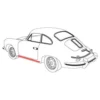 Moulure de bas de caisse pour Porsche 356 A 1.5 à 1.6