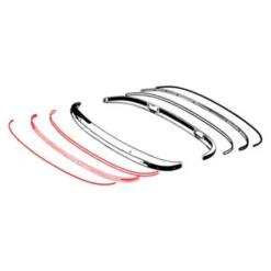 Moulure de parechocs avant pour Porsche 356 A 1.5 à 1.6